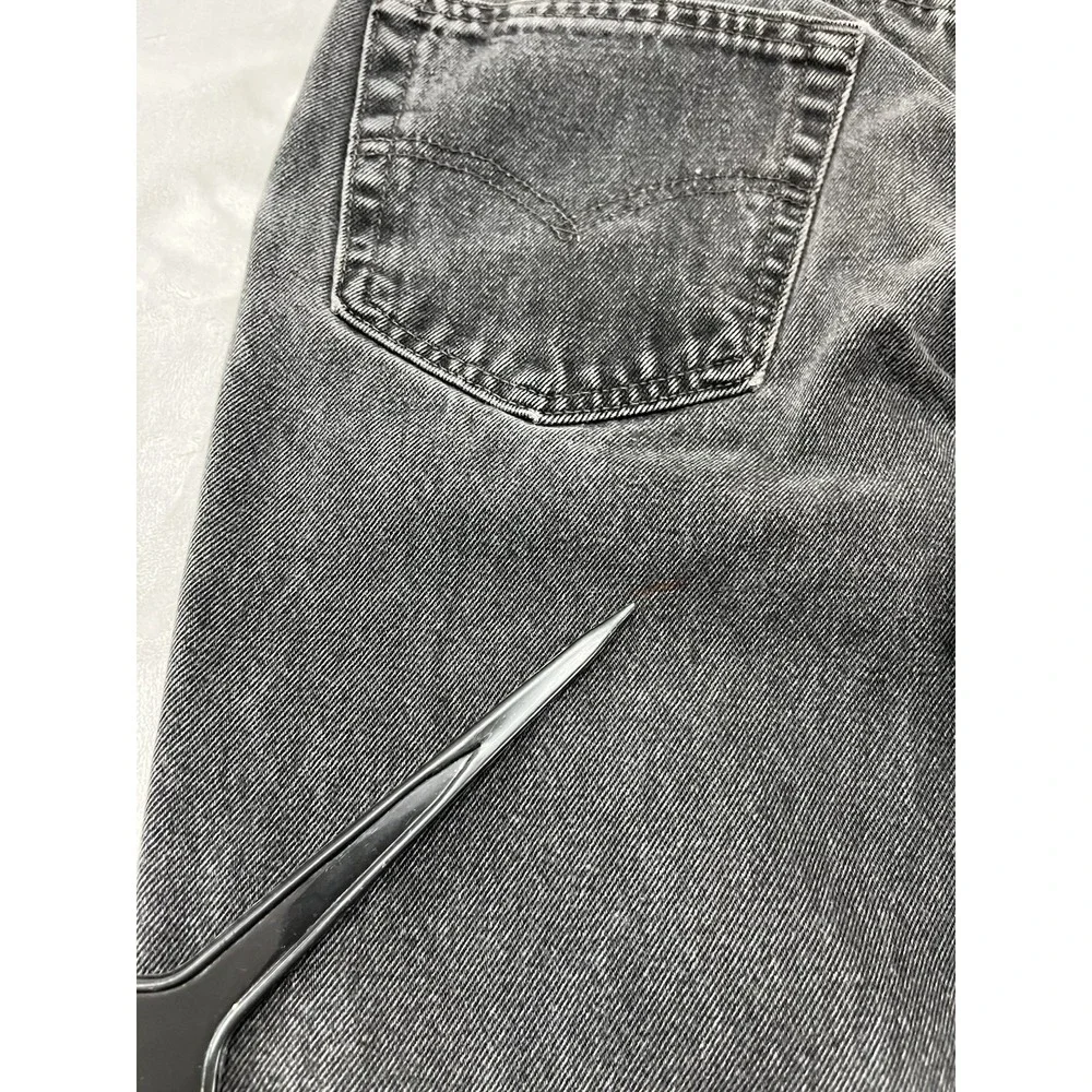 VTG Levis 550 Jean Men 33x36 Faded Black Relaxed Fit made in USA Workwear